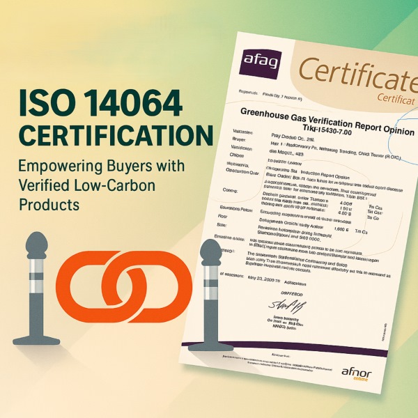 PINKBRAND 通過 ISO 14064 碳盤查驗證，顯示防護產品低碳足跡與永續價值